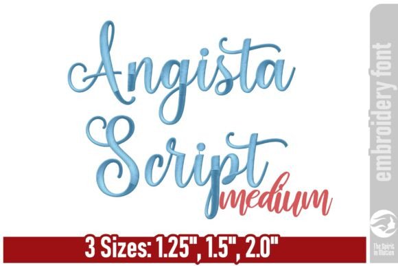 Angista Script Medium Embroidery Font Review