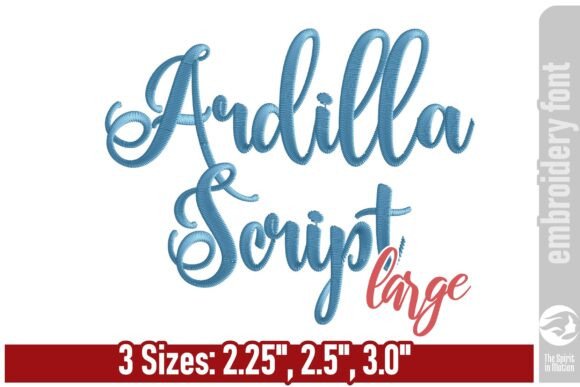 Ardilla Script Embroidery Font – Large