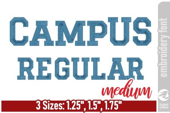 Campus Regular Embroidery Font: A Varsity Must-Have