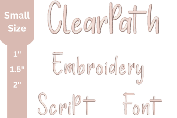 Clear Path Embroidery Font for Seasonal Collections
