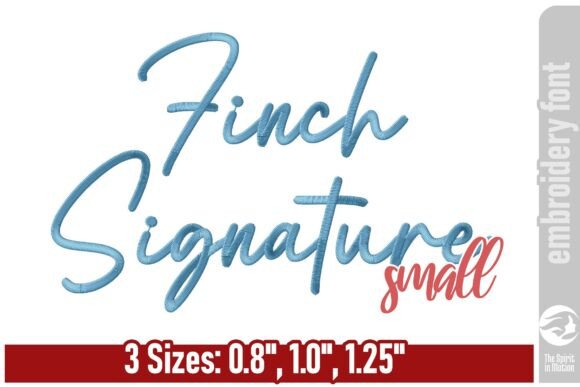 Finch Signature Embroidery Font – S
