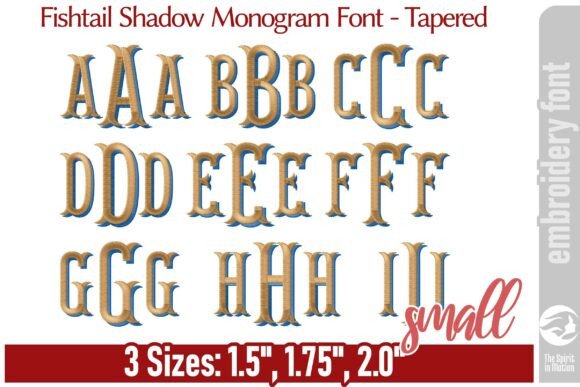 Fishtail Shadow Monogram Font - TS