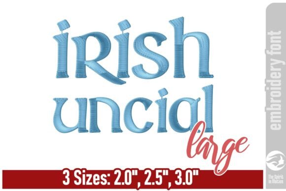 Irish Uncial Embroidery Font Review for Boutique Apparel