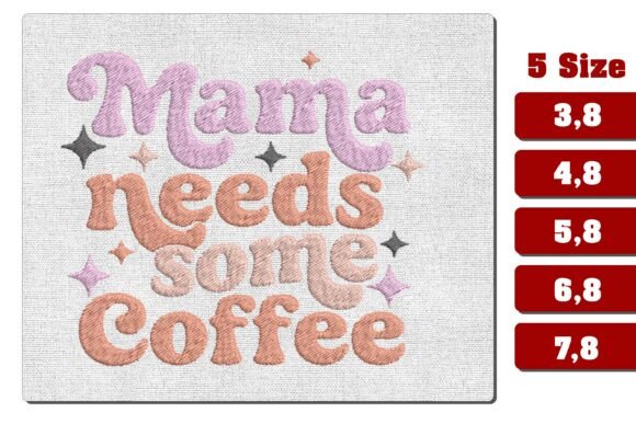 Mama Needs Coffee Funny Embroidery: A Designer's Take