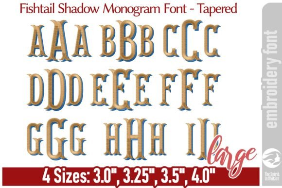 Reviewing the Fishtail Shadow Monogram Font for Gift Embroidery