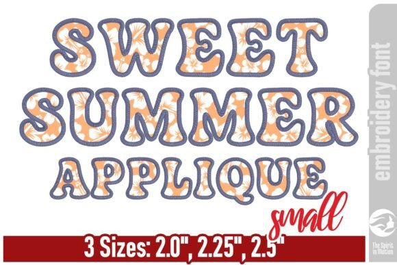 Sweet Summer Groovy Applique Font Review for Embroidery Gifts