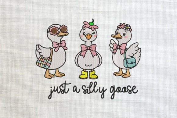 Three Silly Geese: A Designer's Review for Seasonal Embroidery