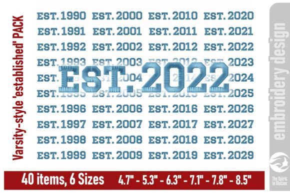 Varsity Established Year Design Bundle